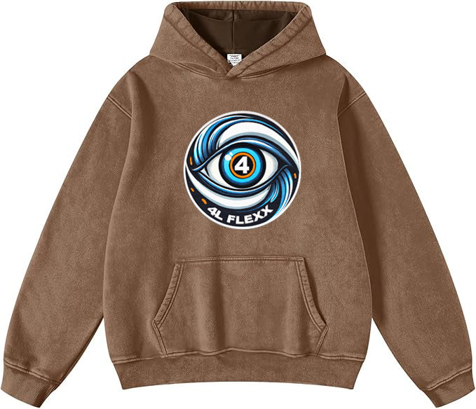 4L Flexx Evil Eye Acid Wash Hoodie