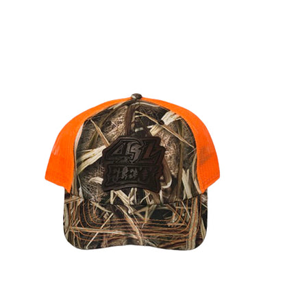 4L Flexx Camo Woods Leather Patch Hat