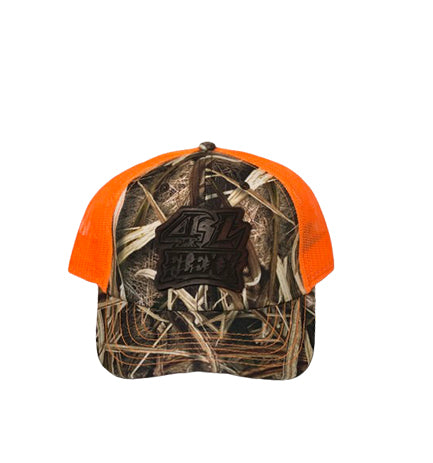 4L Flexx Camo Woods Leather Patch Hat